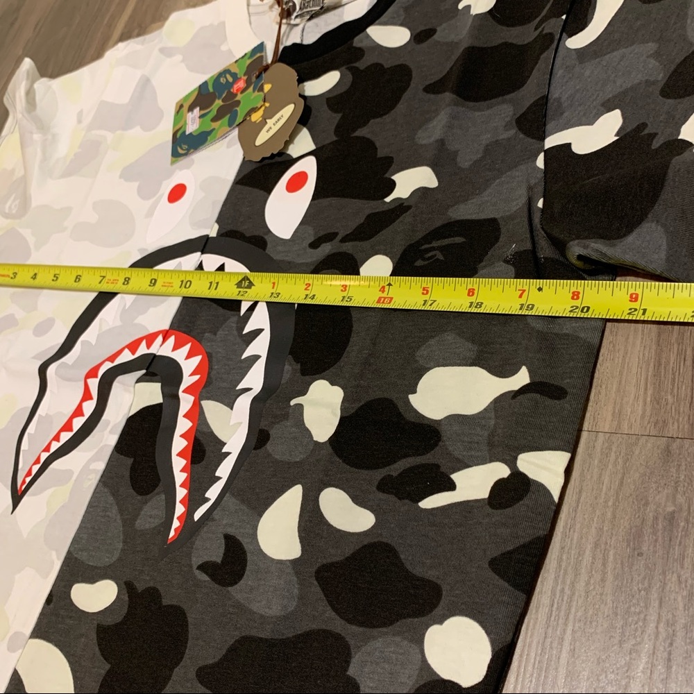 Bape Style Split-Camo T-Shirt - Picture 5 of 7